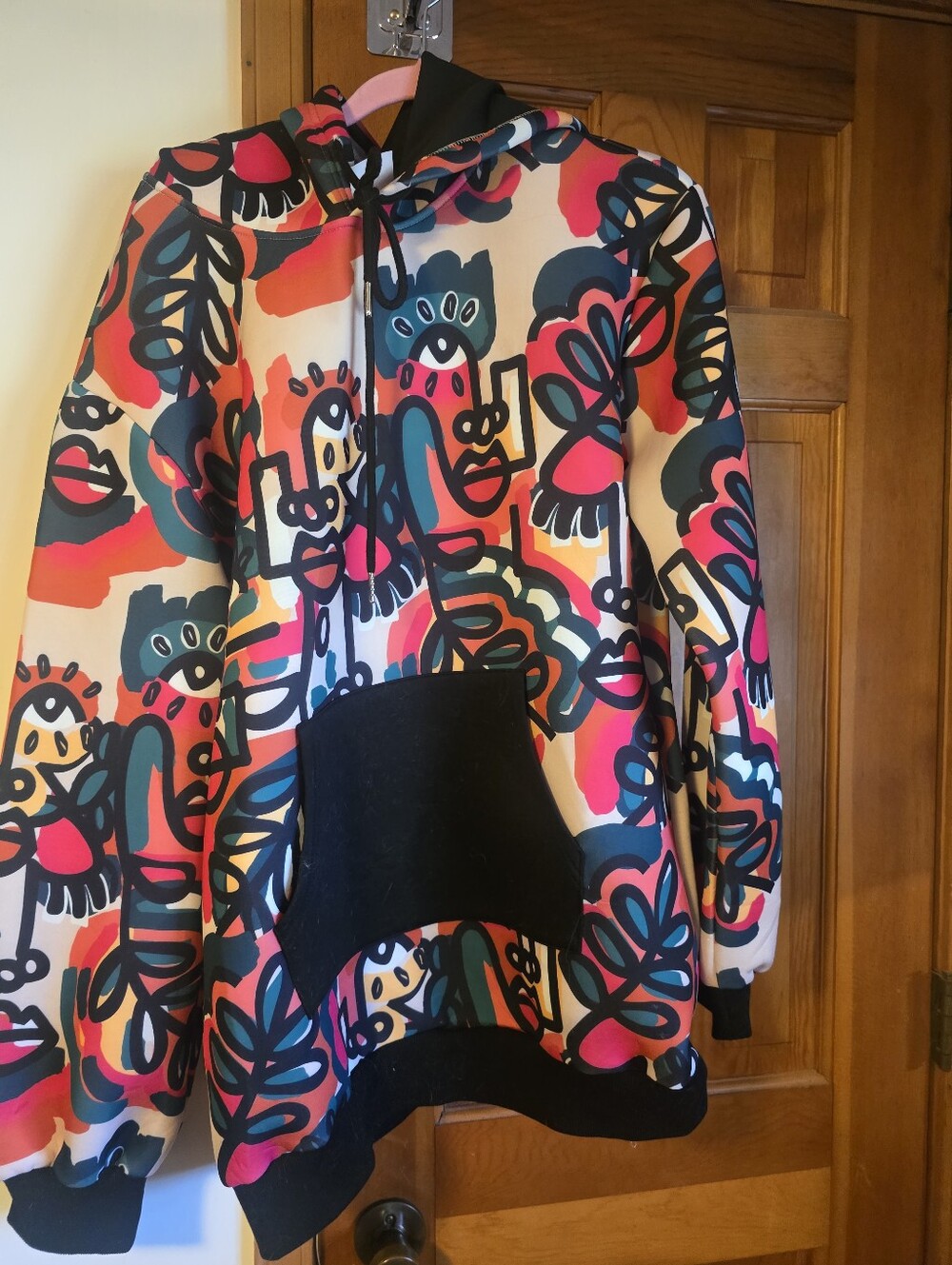 Akira Womens Abstract Floral Print Sweater  Jacket - Multicolor - Picture 7 of 16